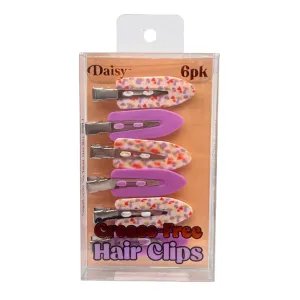 Daisy Happy Mushroom Dent Free Hair Clips 6pk