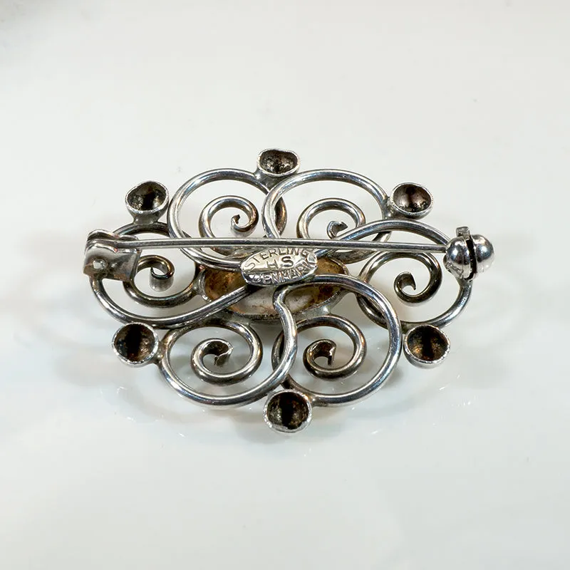 Danish Modern Sterling Brooch from Hermann Siersb?l