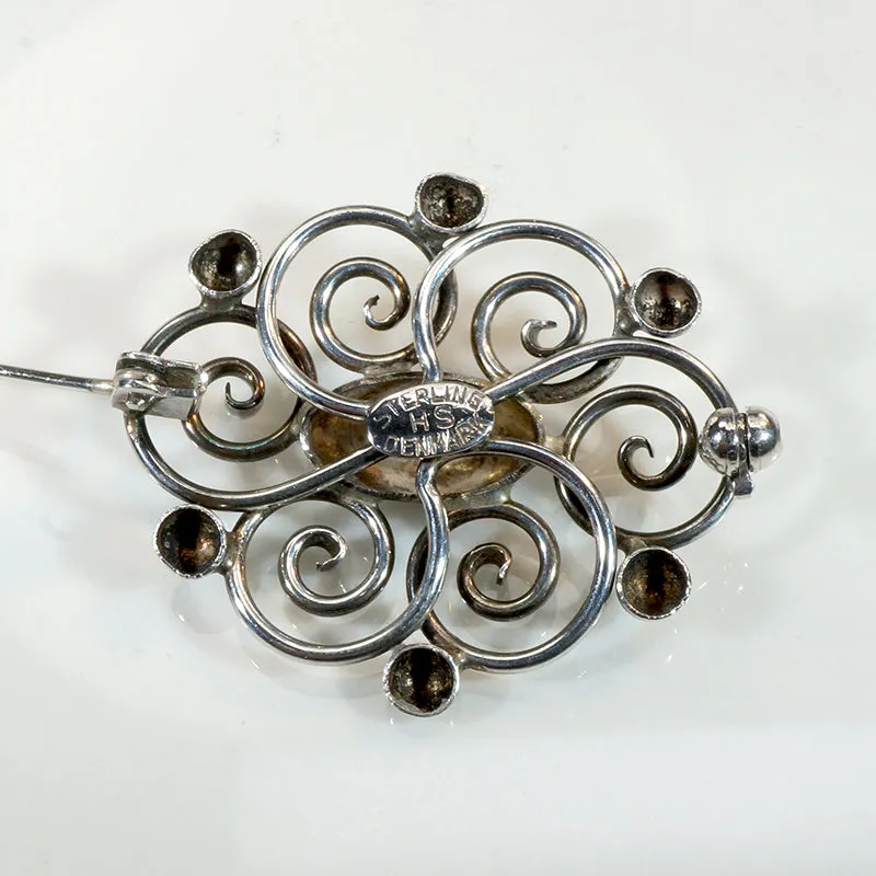 Danish Modern Sterling Brooch from Hermann Siersb?l