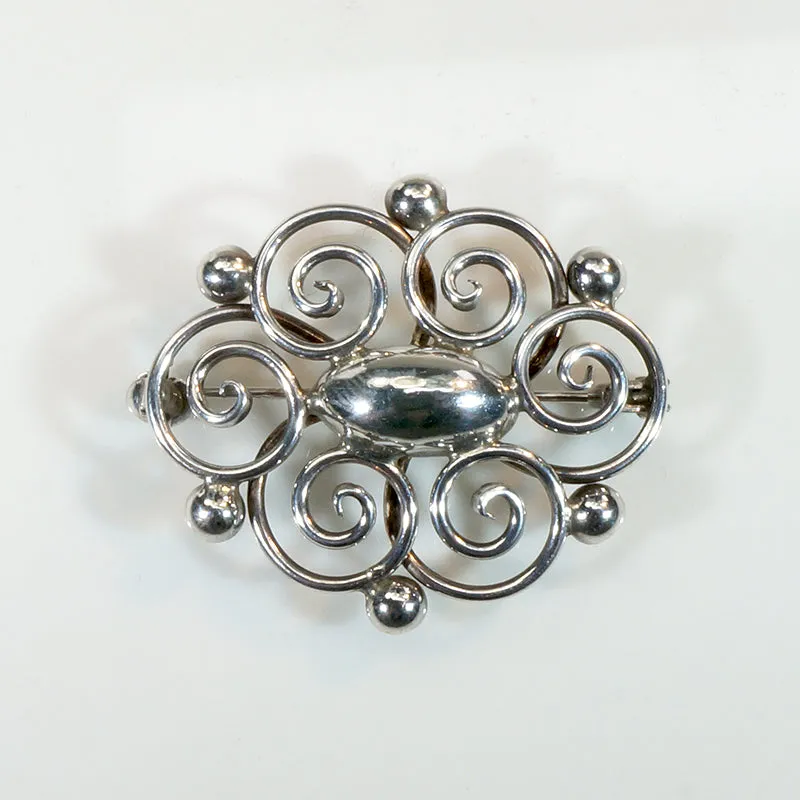 Danish Modern Sterling Brooch from Hermann Siersb?l
