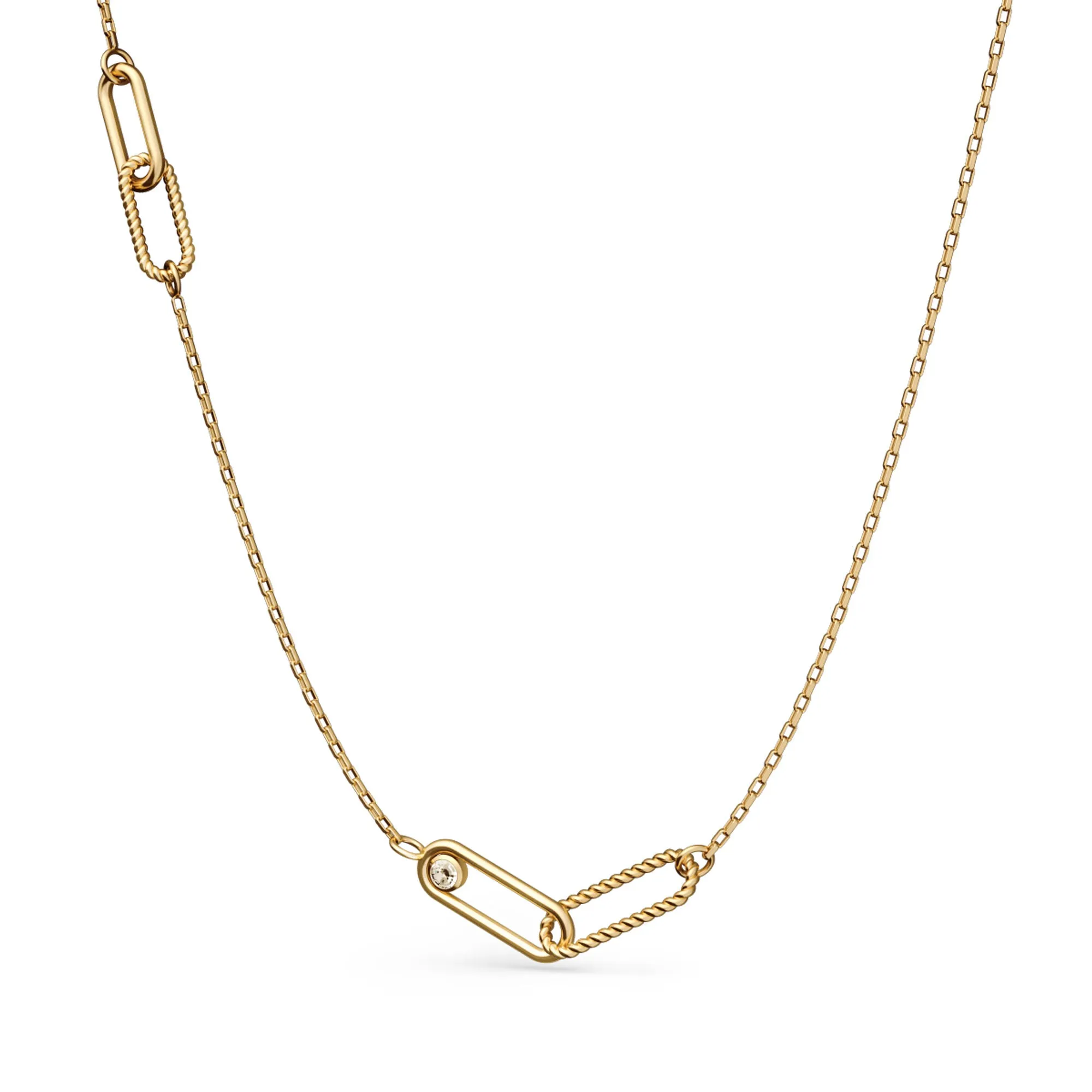 Elements N2 18K Gold Necklace w. Diamond