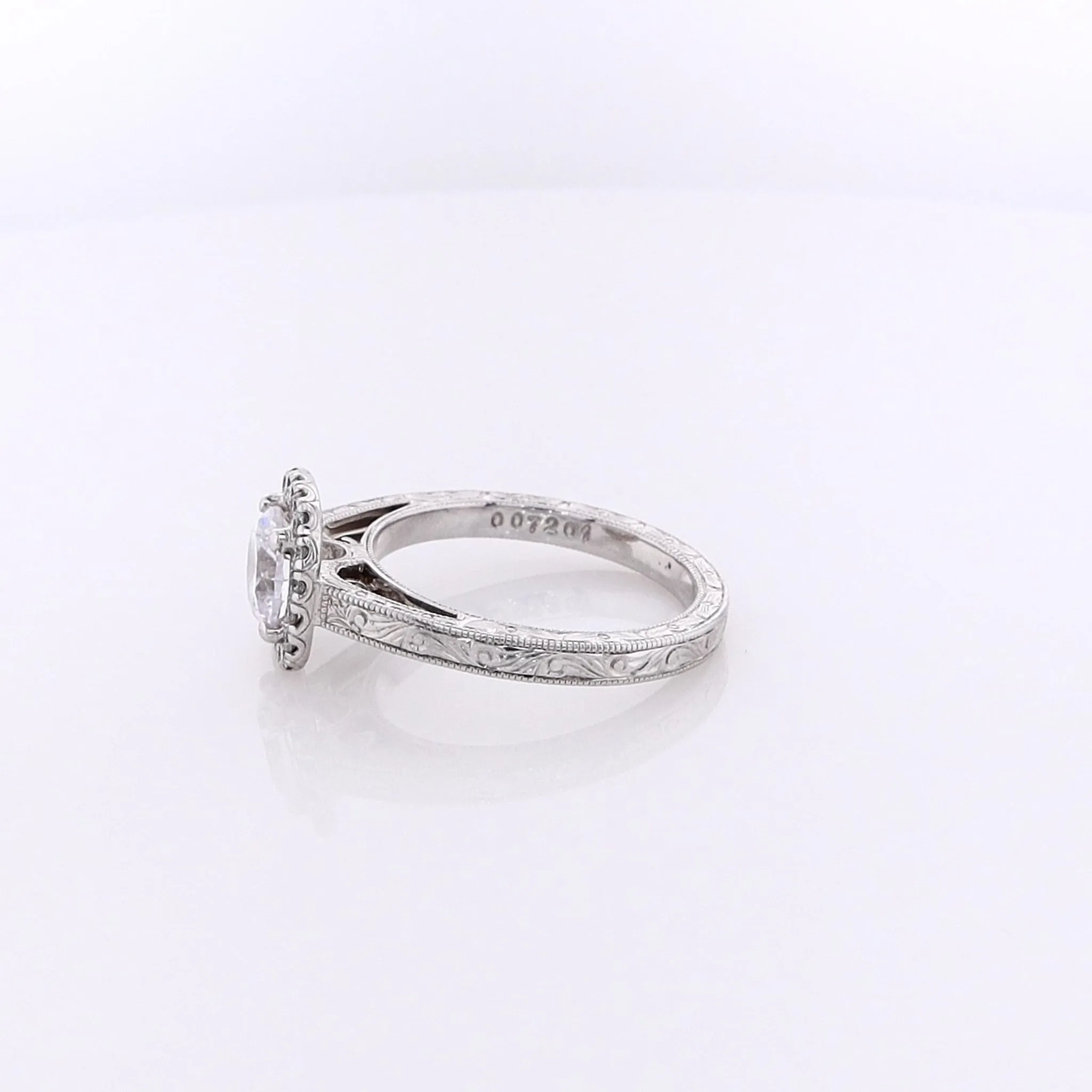 Estate Martin Flyer Cubic Zirconium and Diamond Engagement Ring