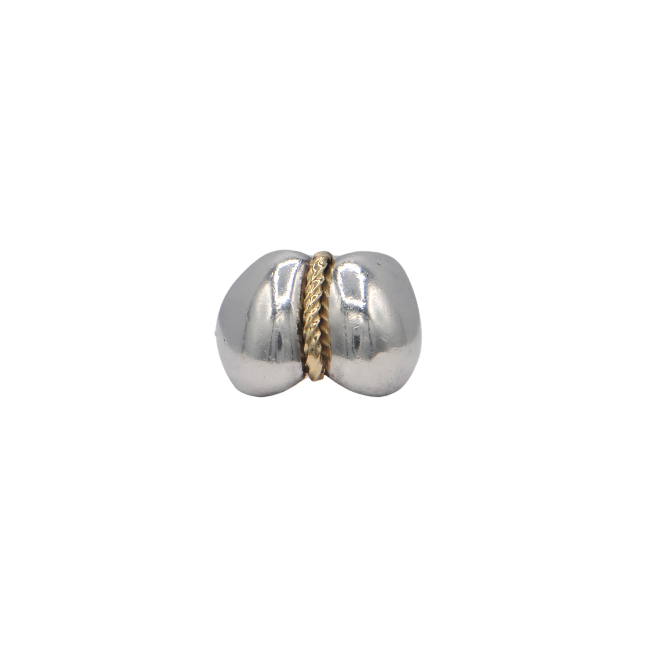 Estate Signed Walter Schluep Sterling Silver 18k Gold Ring