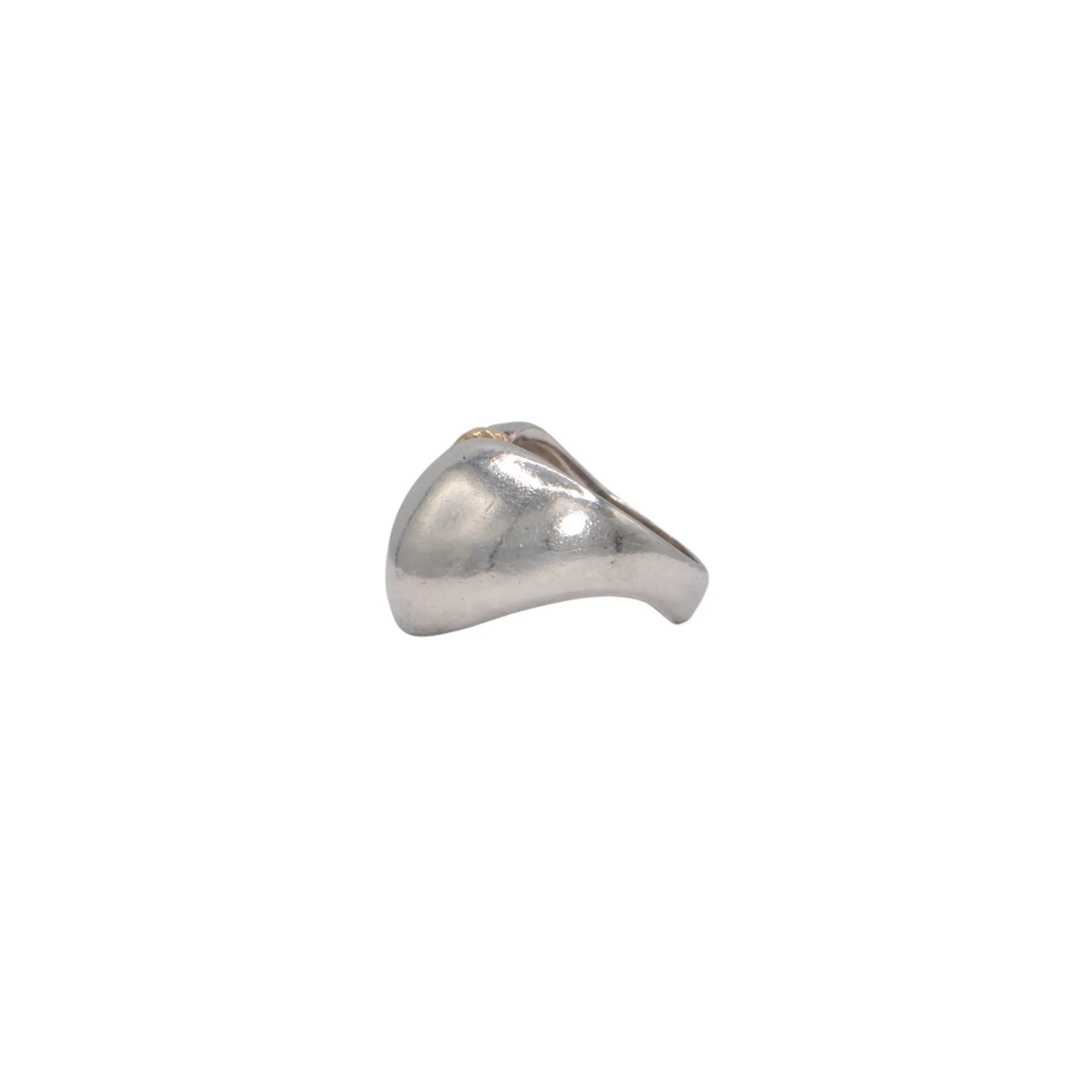 Estate Signed Walter Schluep Sterling Silver 18k Gold Ring