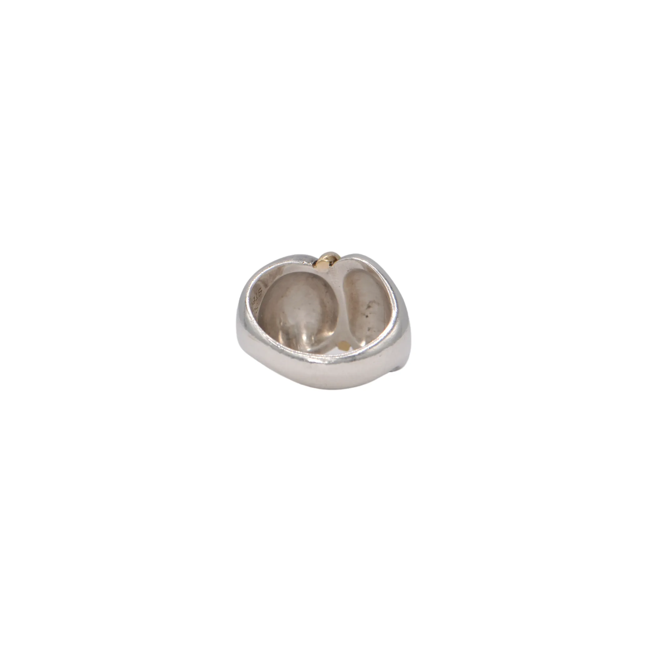 Estate Signed Walter Schluep Sterling Silver 18k Gold Ring