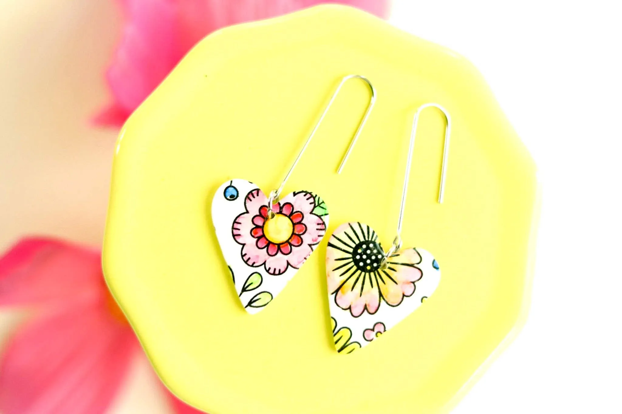 Floral Heart Earrings