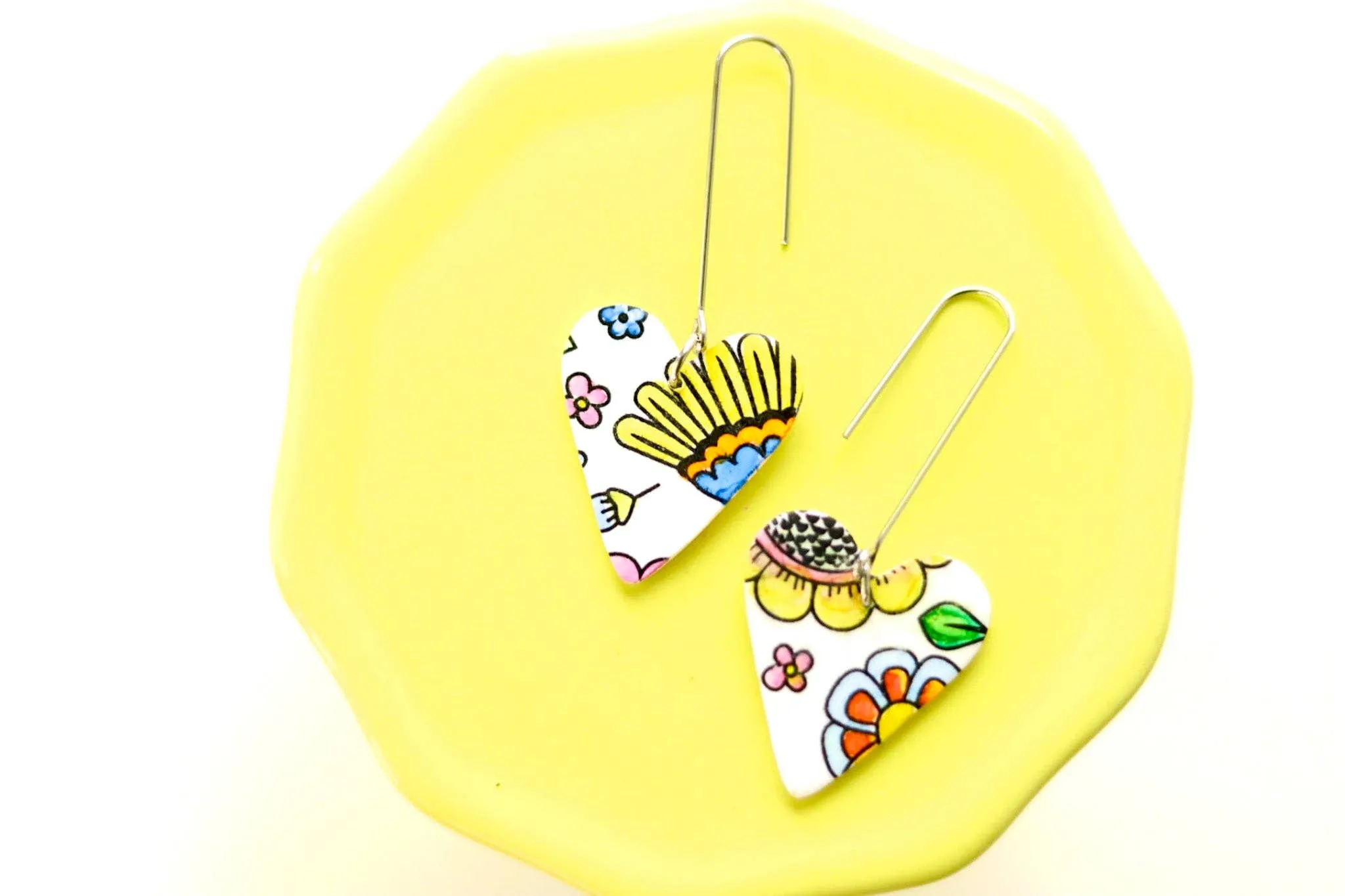 Floral Heart Earrings