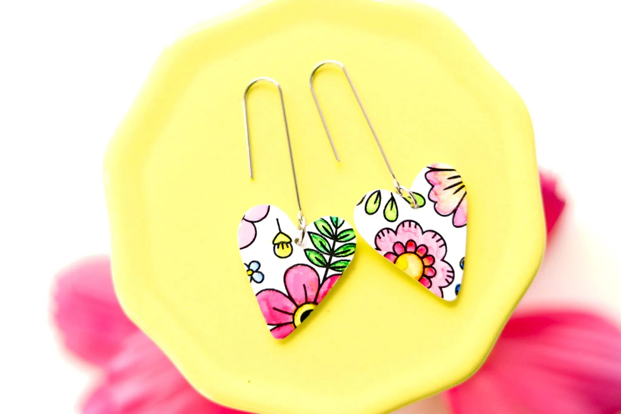 Floral Heart Earrings
