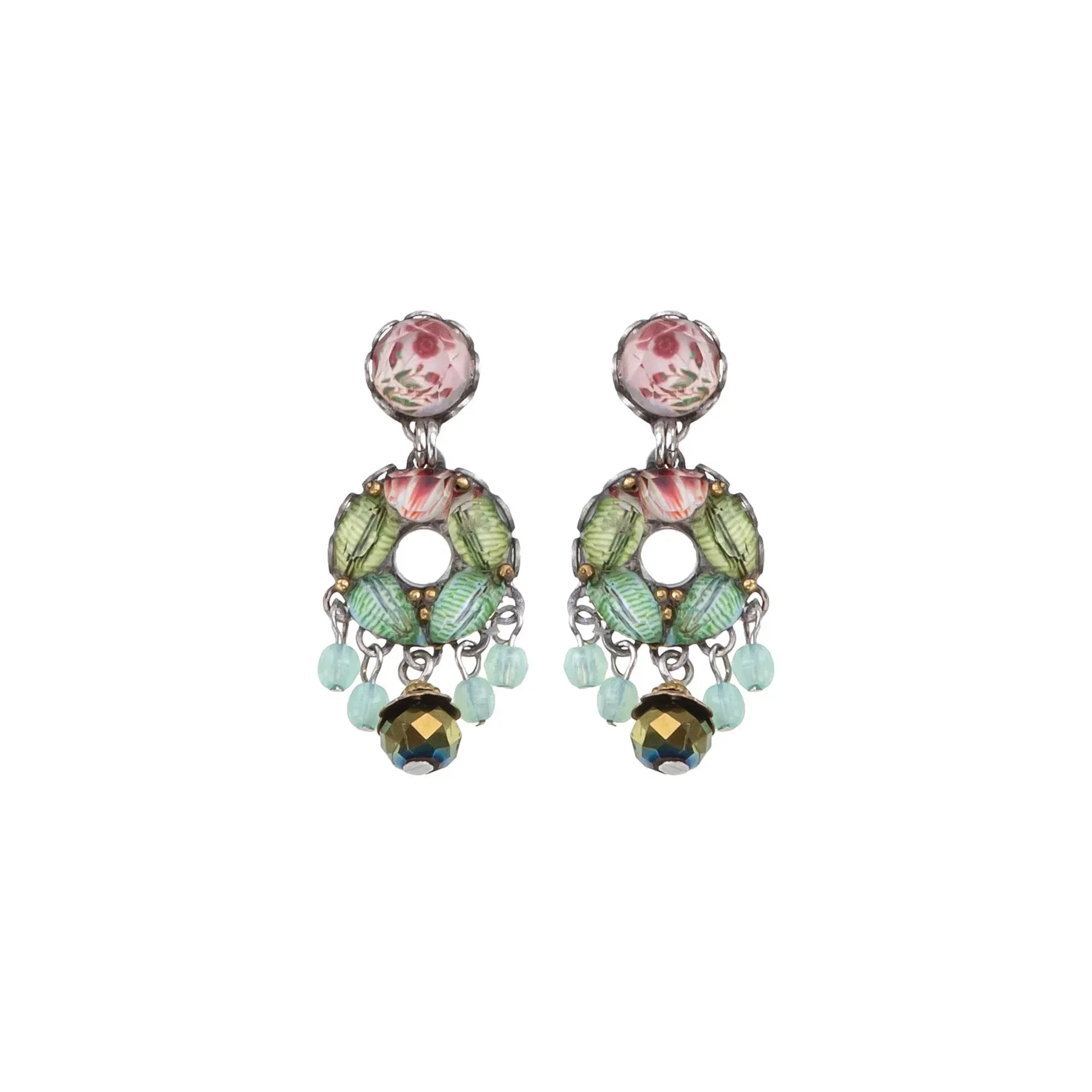 Flower Garden Set, Fern Stud Earrings