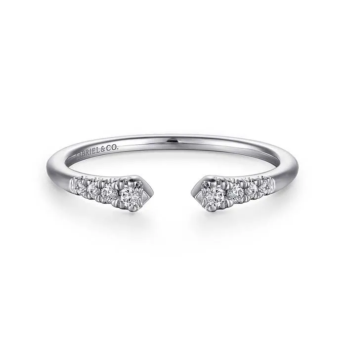 Gabriel & Co. Split Diamond Stackable Ring in 14K White Gold
