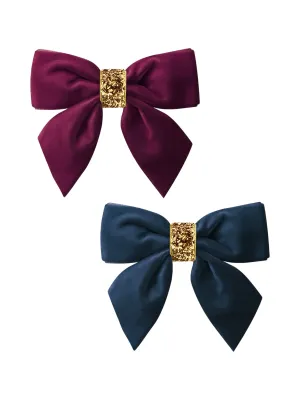Glitter Velvet Hair Bow Set