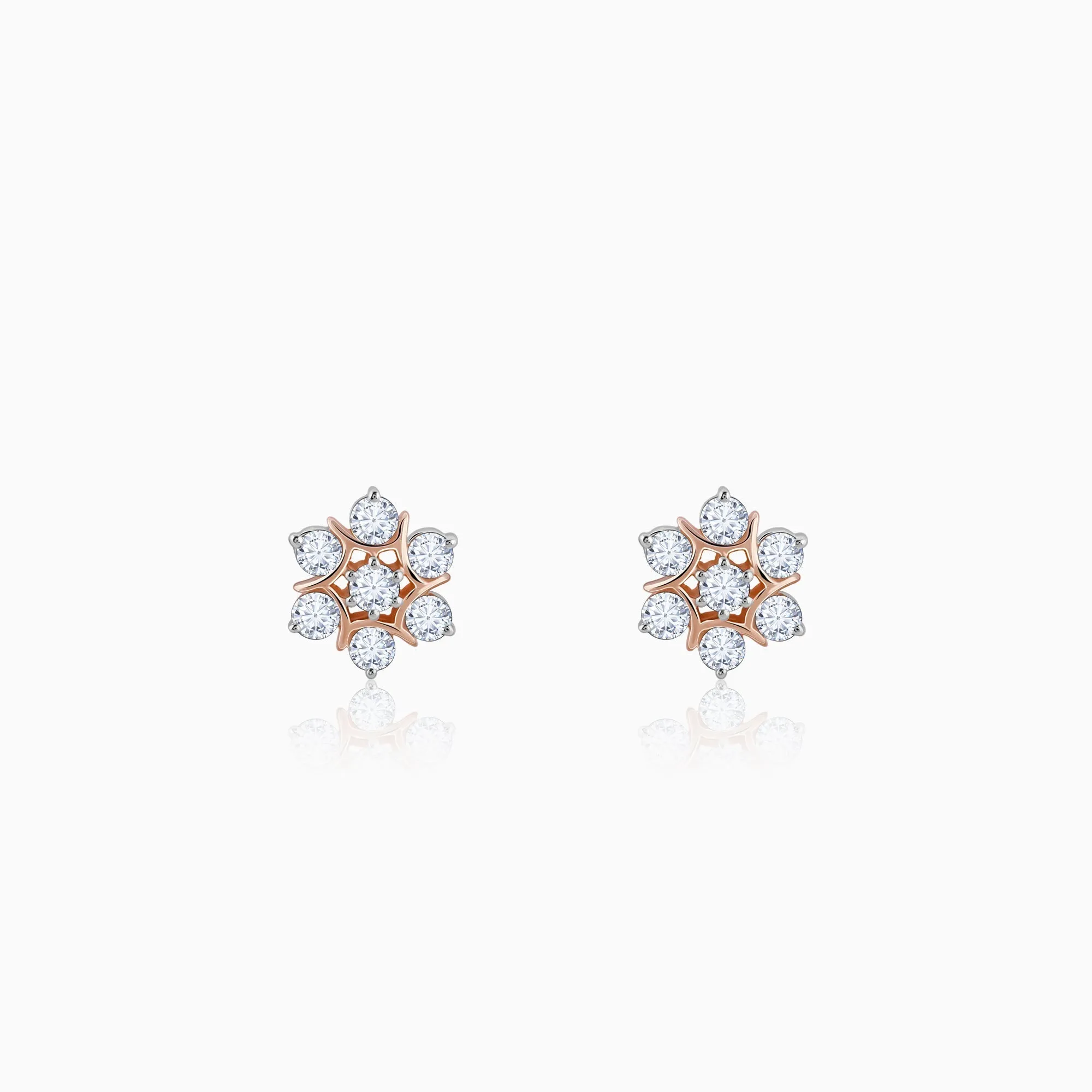 Gold Luminary Solitaire Diamond Earrings