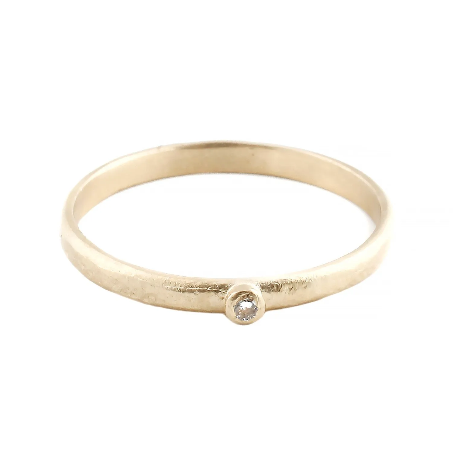 Gold One Diamond Ring