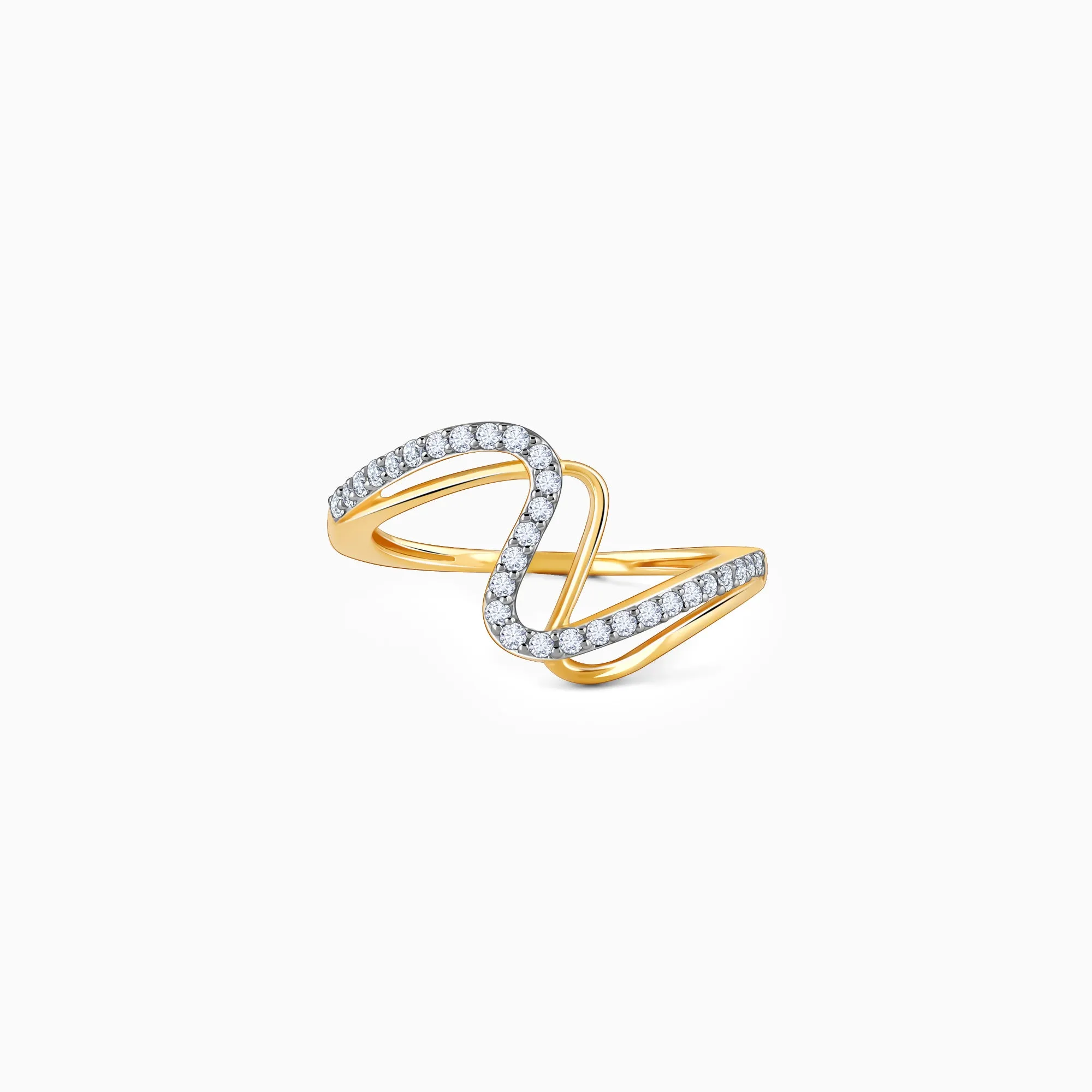 Gold ZigZag Luxe Diamond Ring