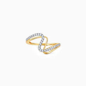 Gold ZigZag Luxe Diamond Ring