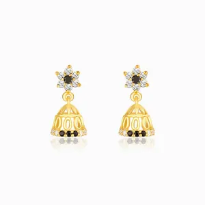 Golden Floral Lily Jhumki