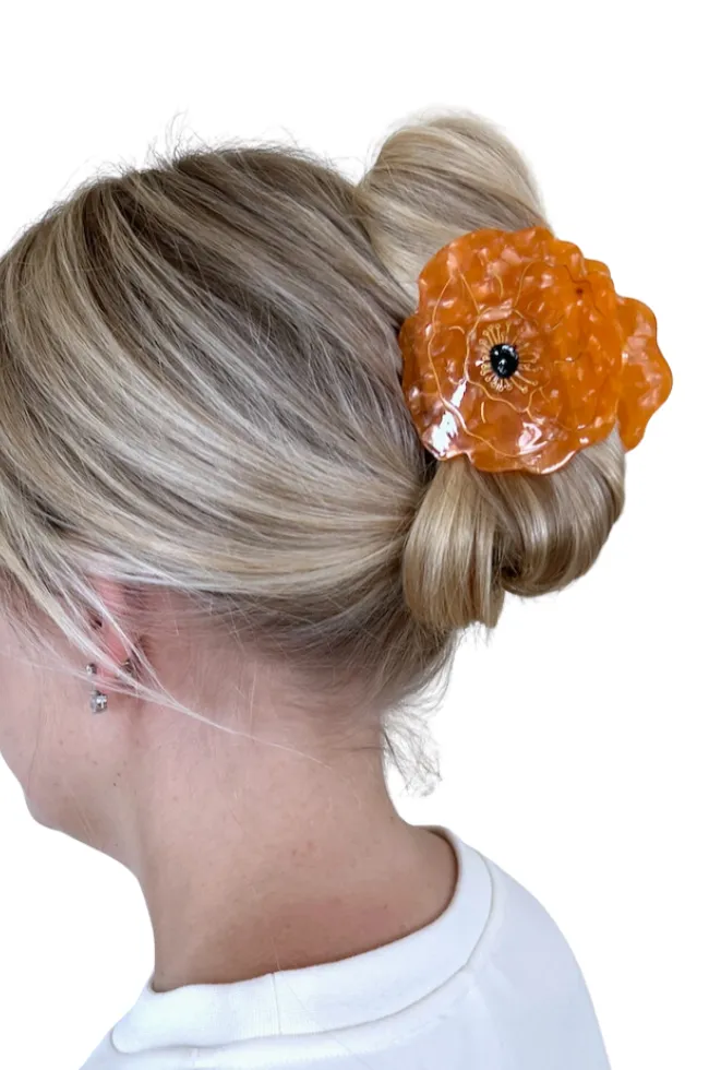 Hand-Painted Birth Flowers Hair Claw Clip