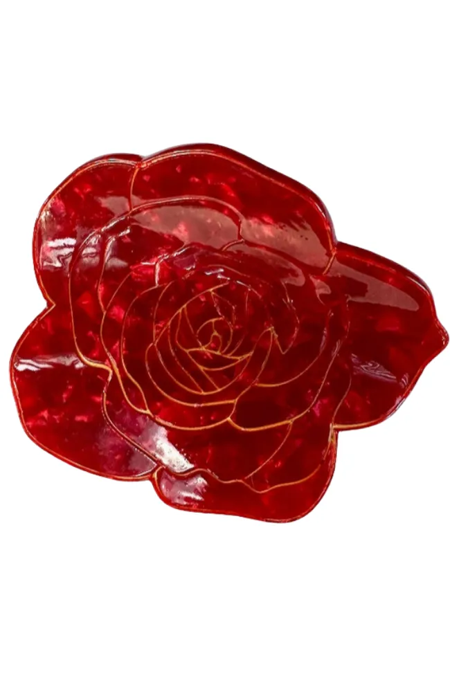 Hand-Painted Birth Flowers Hair Claw Clip