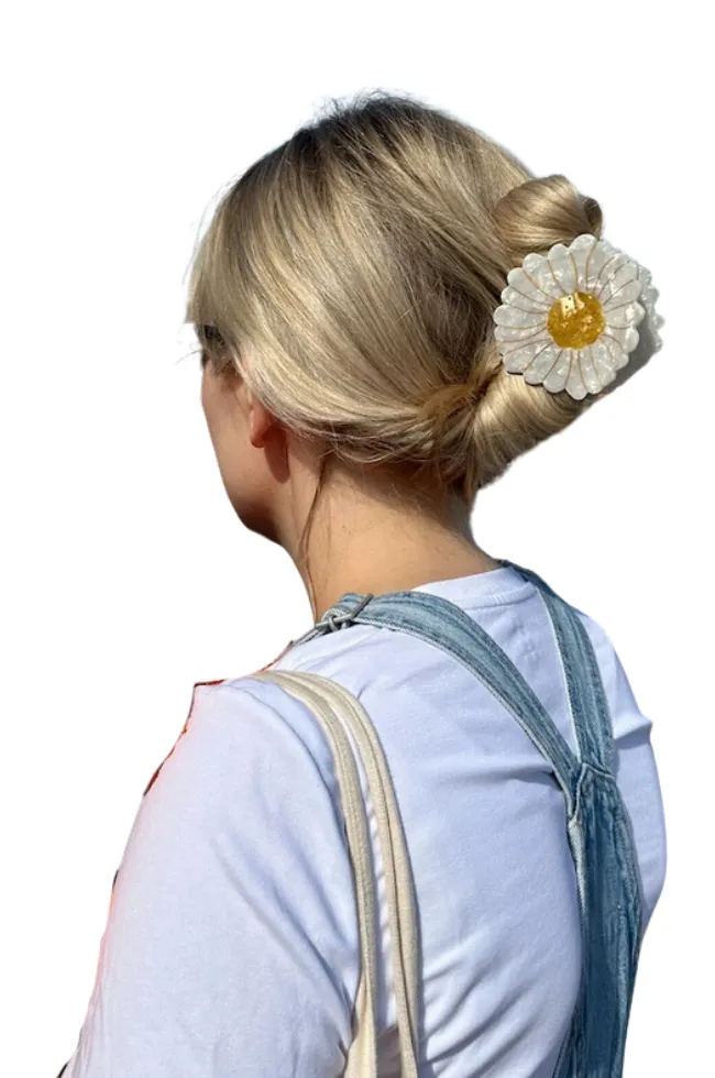 Hand-Painted Birth Flowers Hair Claw Clip