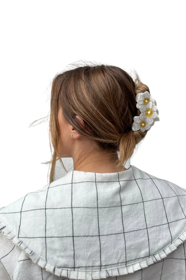 Hand-Painted Birth Flowers Hair Claw Clip