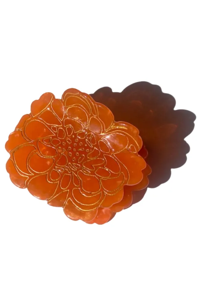 Hand-Painted Birth Flowers Hair Claw Clip