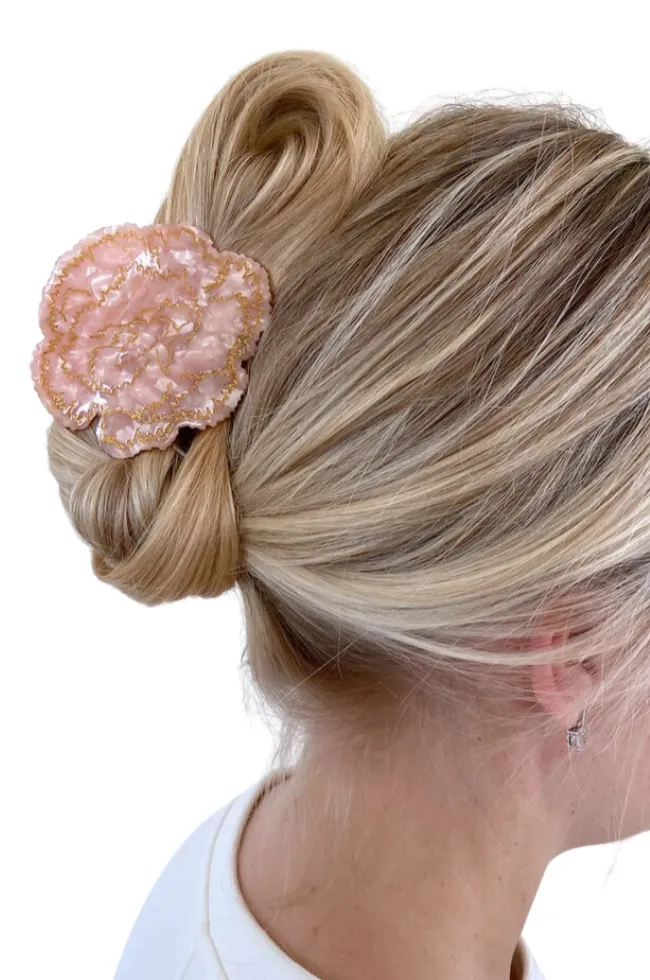 Hand-Painted Birth Flowers Hair Claw Clip