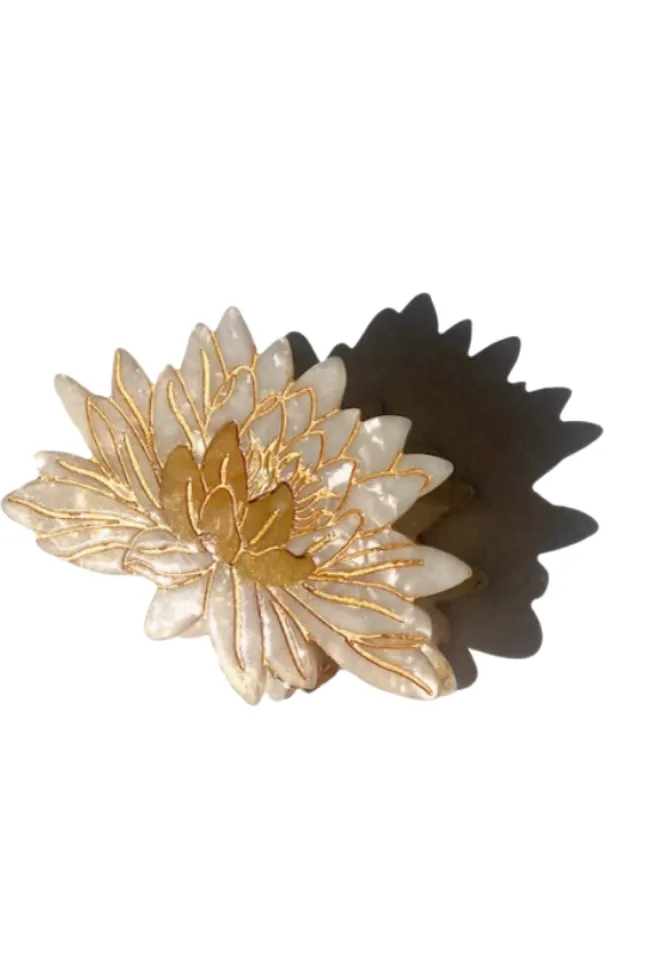 Hand-Painted Birth Flowers Hair Claw Clip