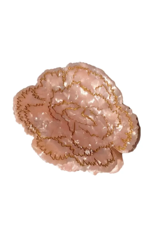Hand-Painted Birth Flowers Hair Claw Clip