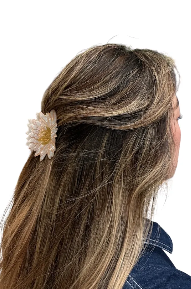 Hand-Painted Birth Flowers Hair Claw Clip