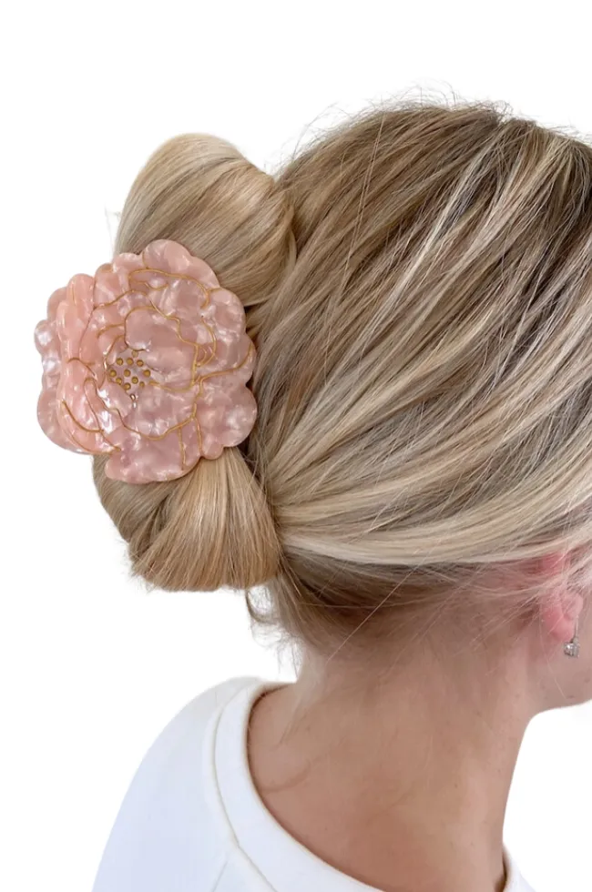 Hand-Painted Birth Flowers Hair Claw Clip