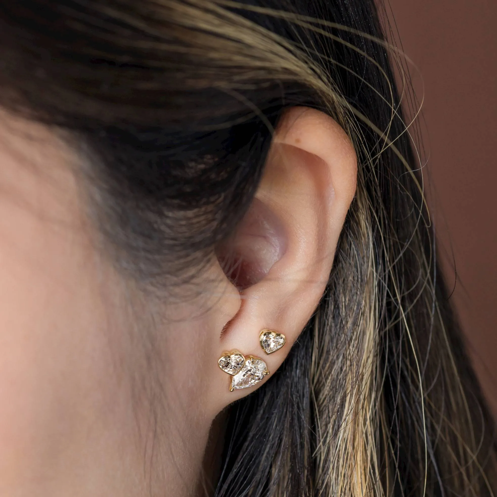 Heart to Heart Overlap Studs