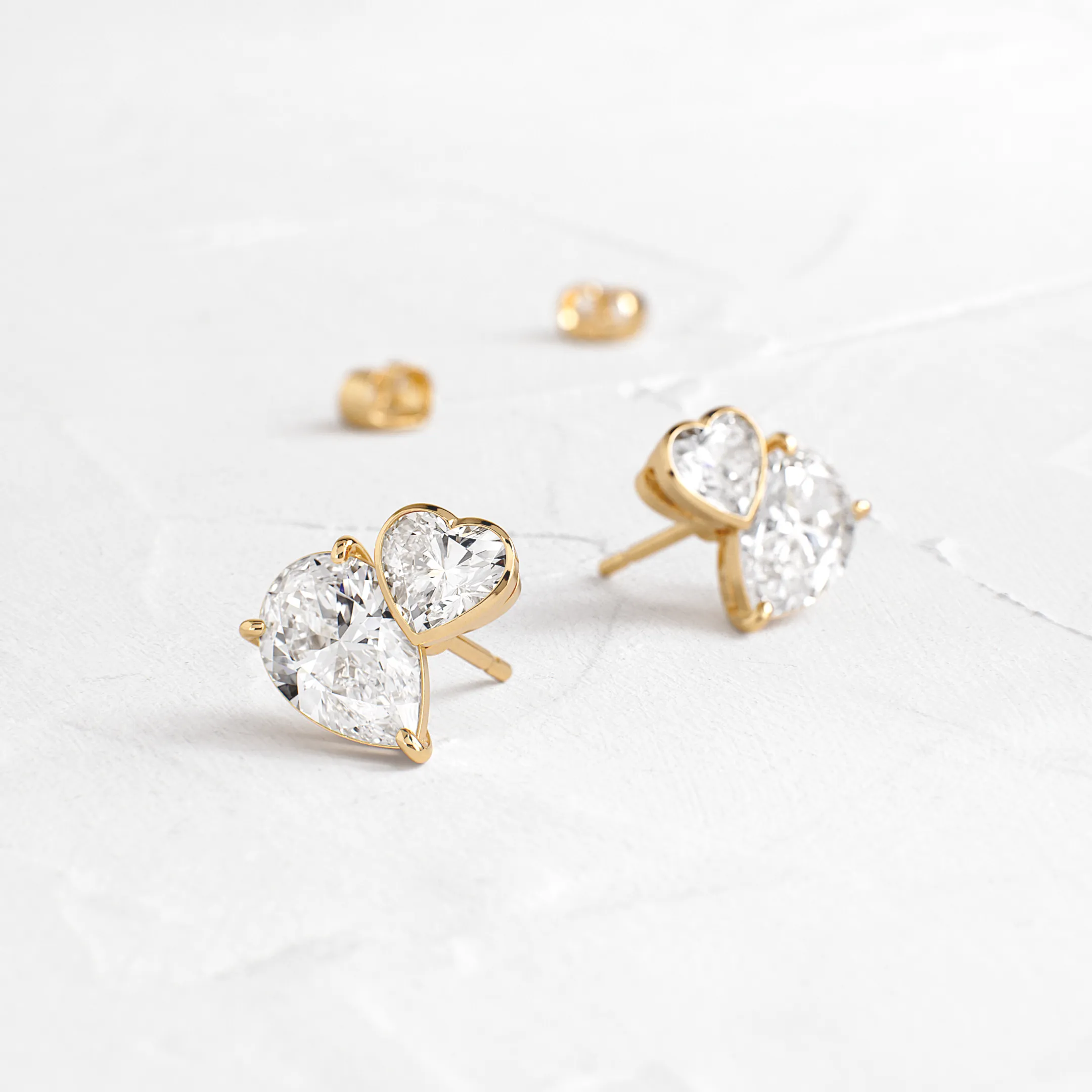 Heart to Heart Overlap Studs