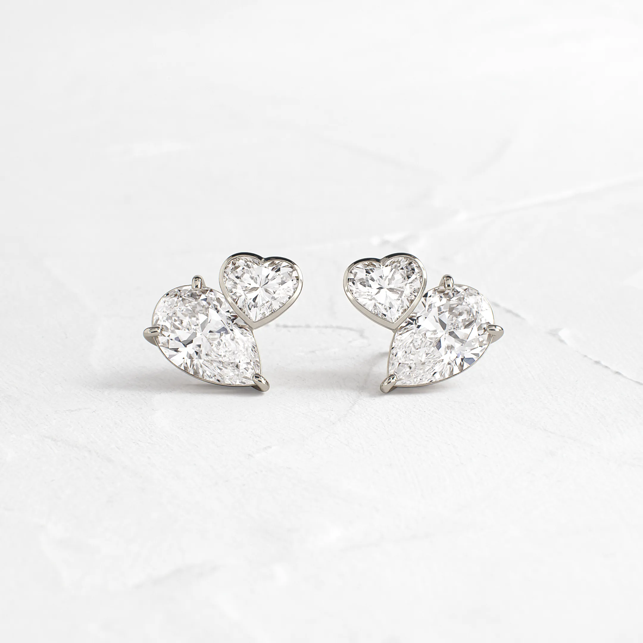 Heart to Heart Overlap Studs