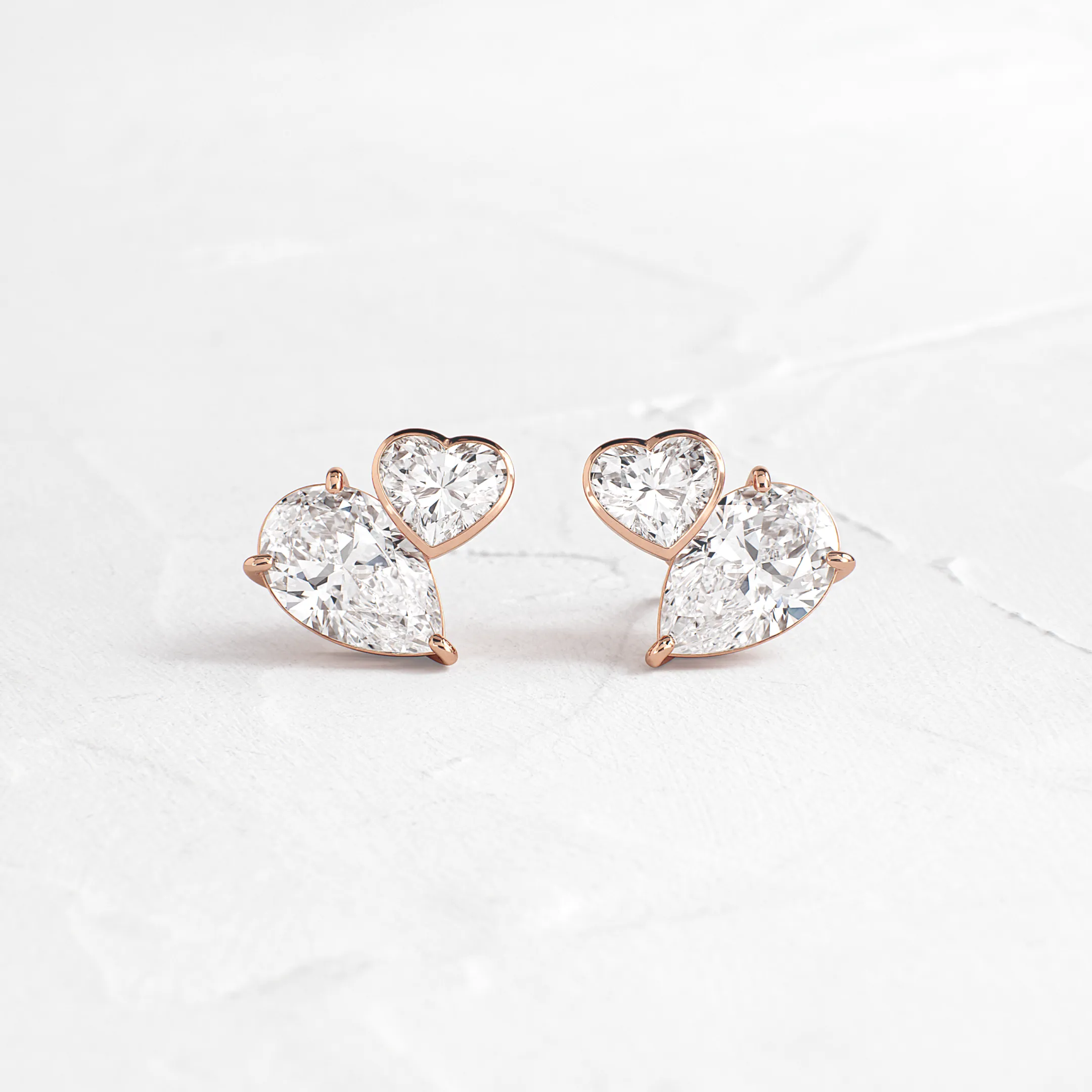 Heart to Heart Overlap Studs