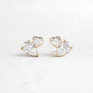 Heart to Heart Overlap Studs