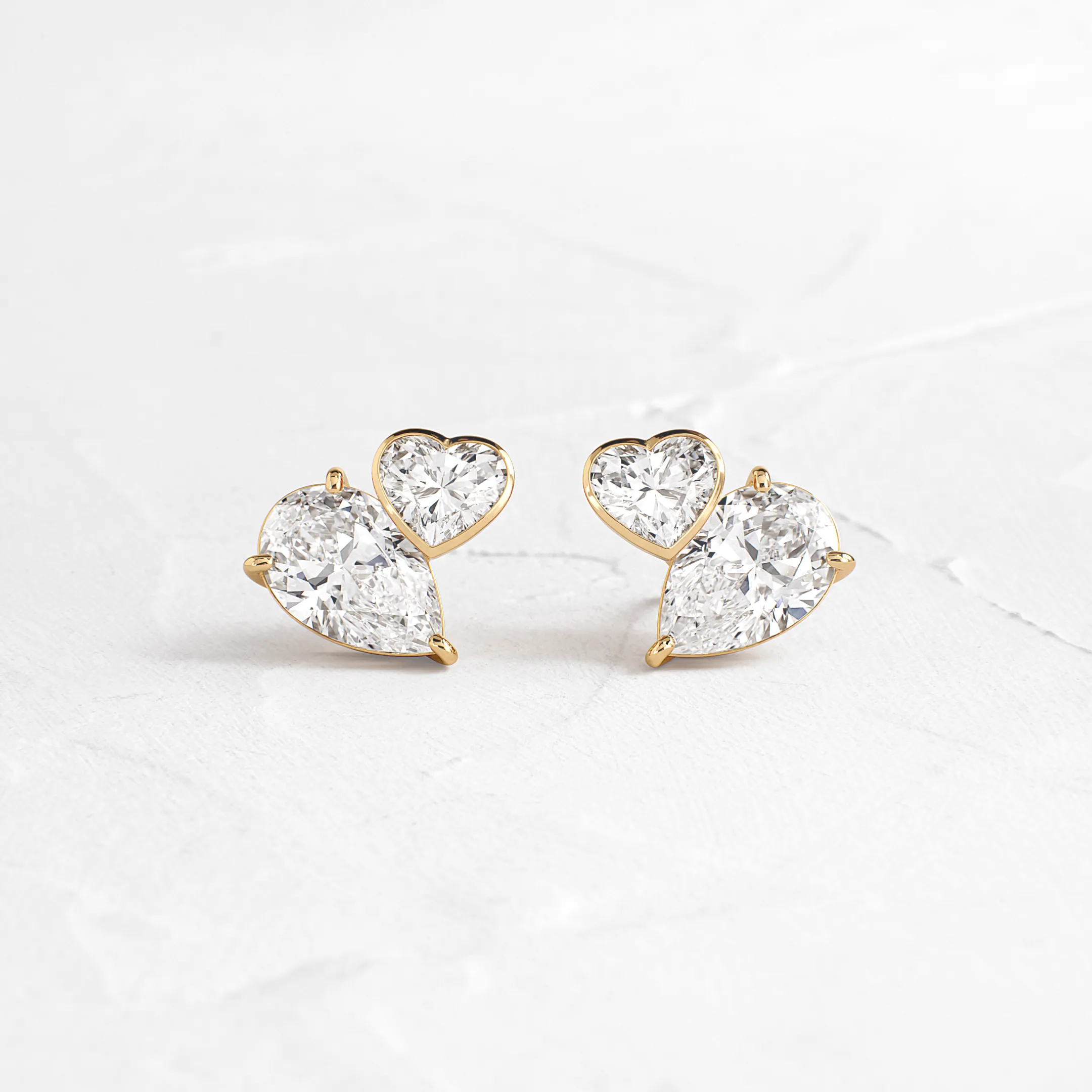 Heart to Heart Overlap Studs