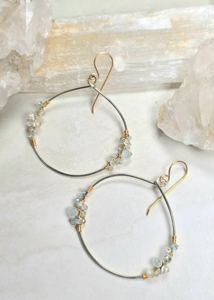 James   Jezebelle | Aquamarine Hoop