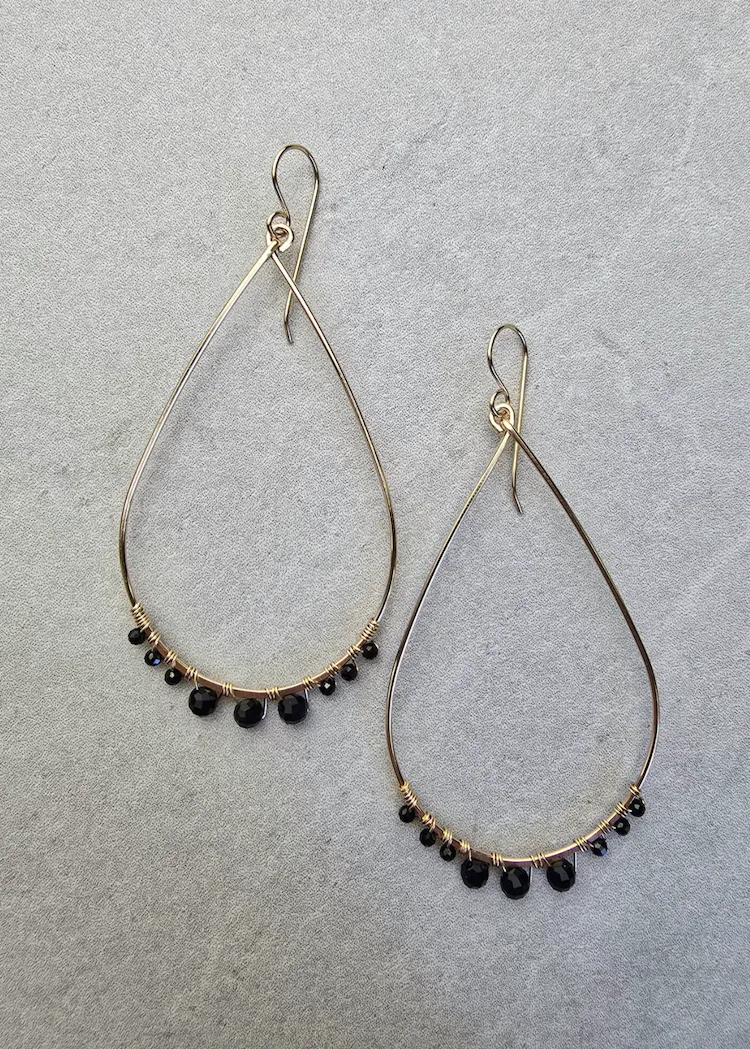 James   Jezebelle | Colleen Earring | Black Spinel