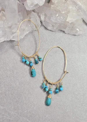 James   Jezebelle | Turquoise Fringe Hoops