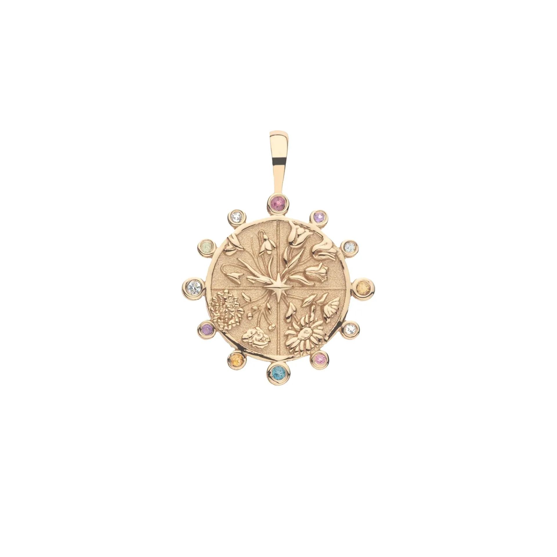 Jane Win HOPE Petite Embellished Coin Pendant Necklace