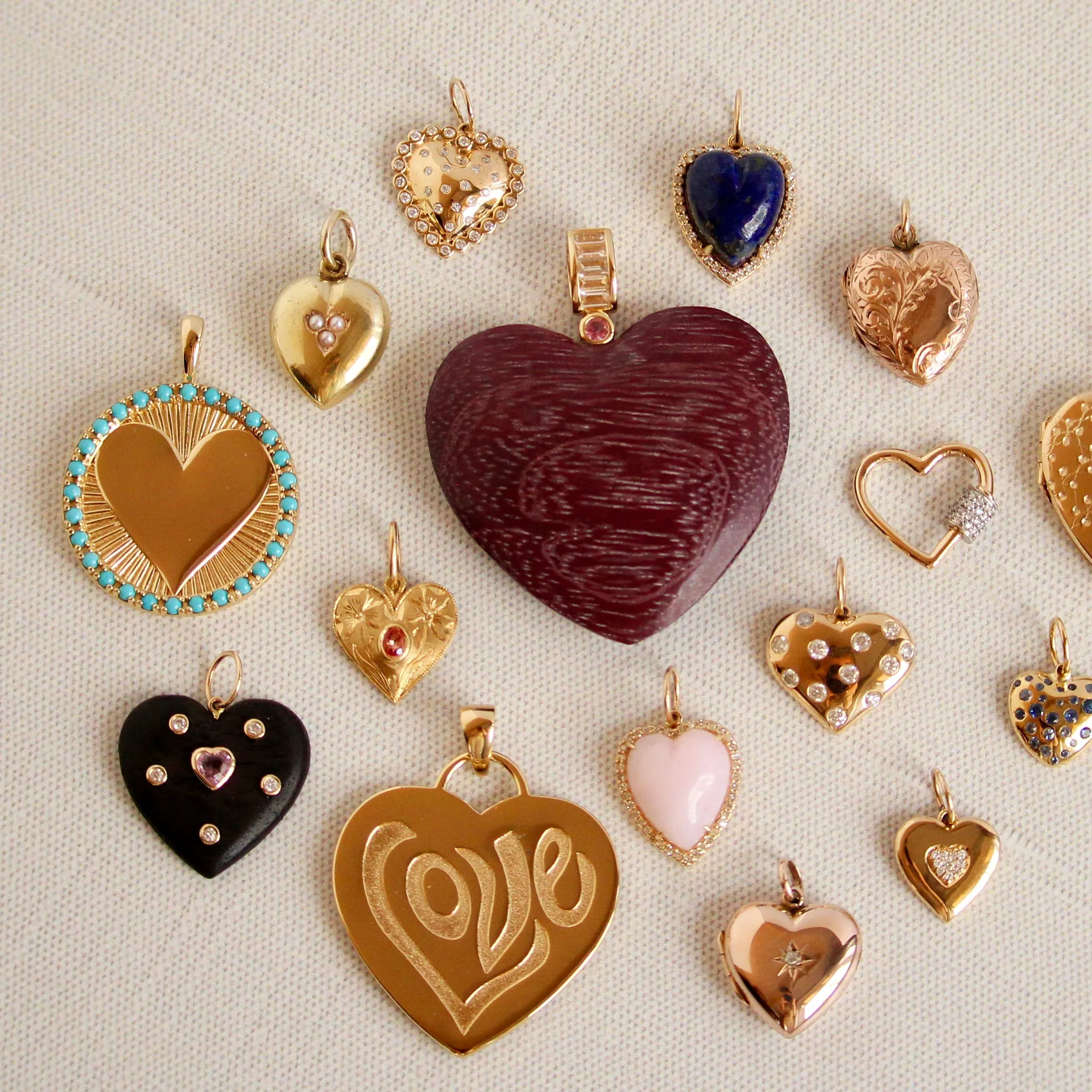 Jane Win Never Enough LOVE Heart Pendant