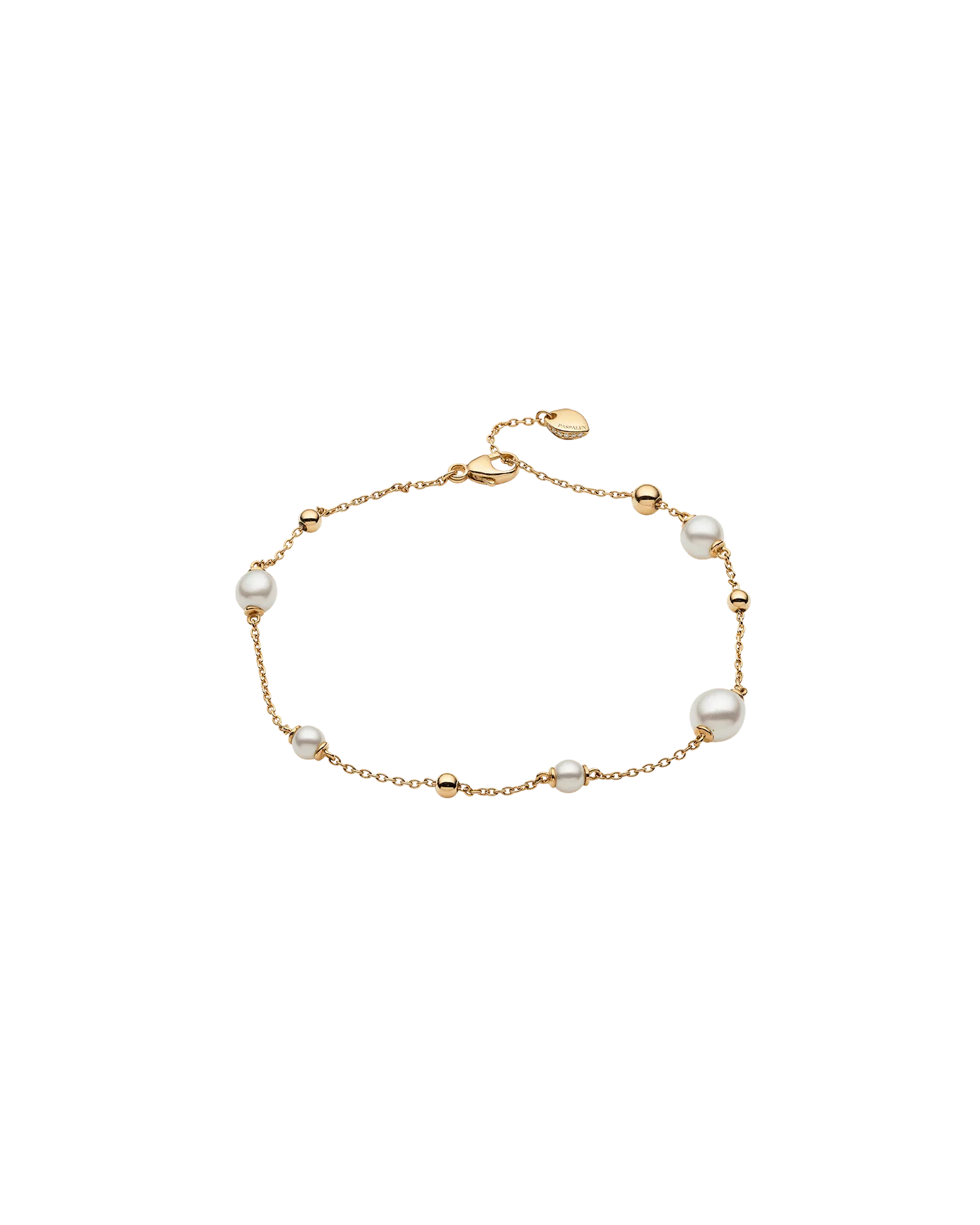 Keshi Pearl Chain Bracelet | 4-6mm Keshi Pearls and Yellow Gold