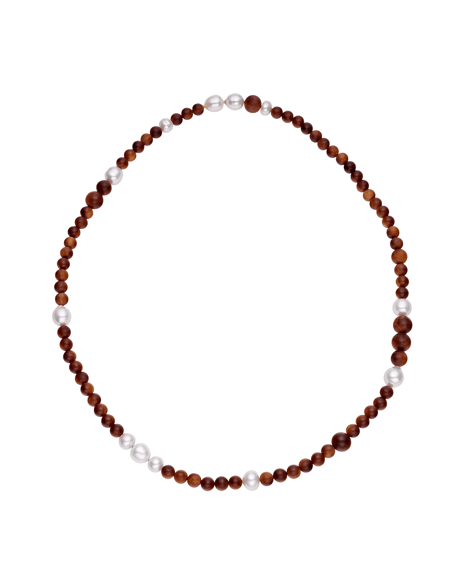 Kimberley Dusk Matinee Pearl Necklace | 10-14mm Pearls and Sandalwood