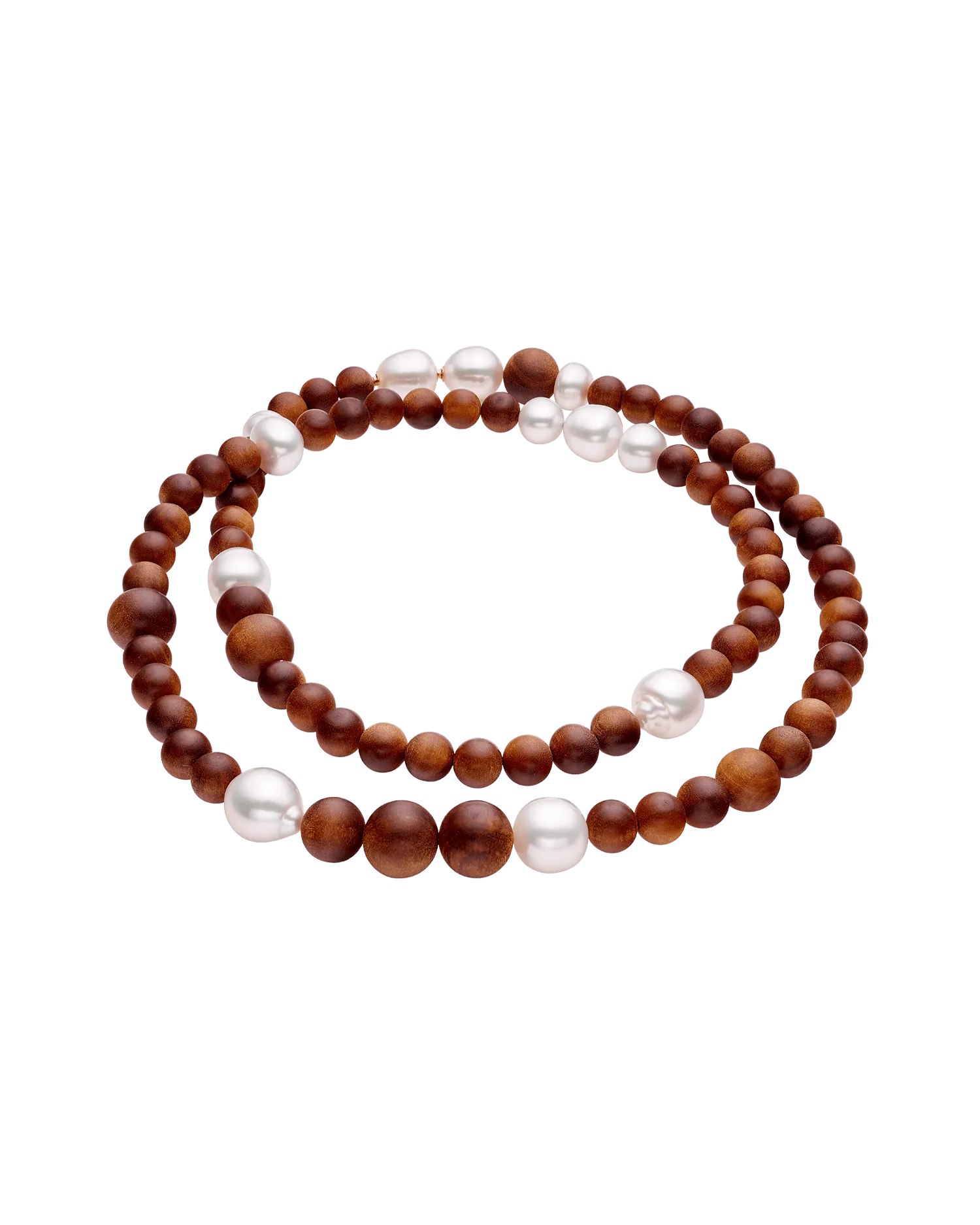 Kimberley Dusk Matinee Pearl Necklace | 10-14mm Pearls and Sandalwood