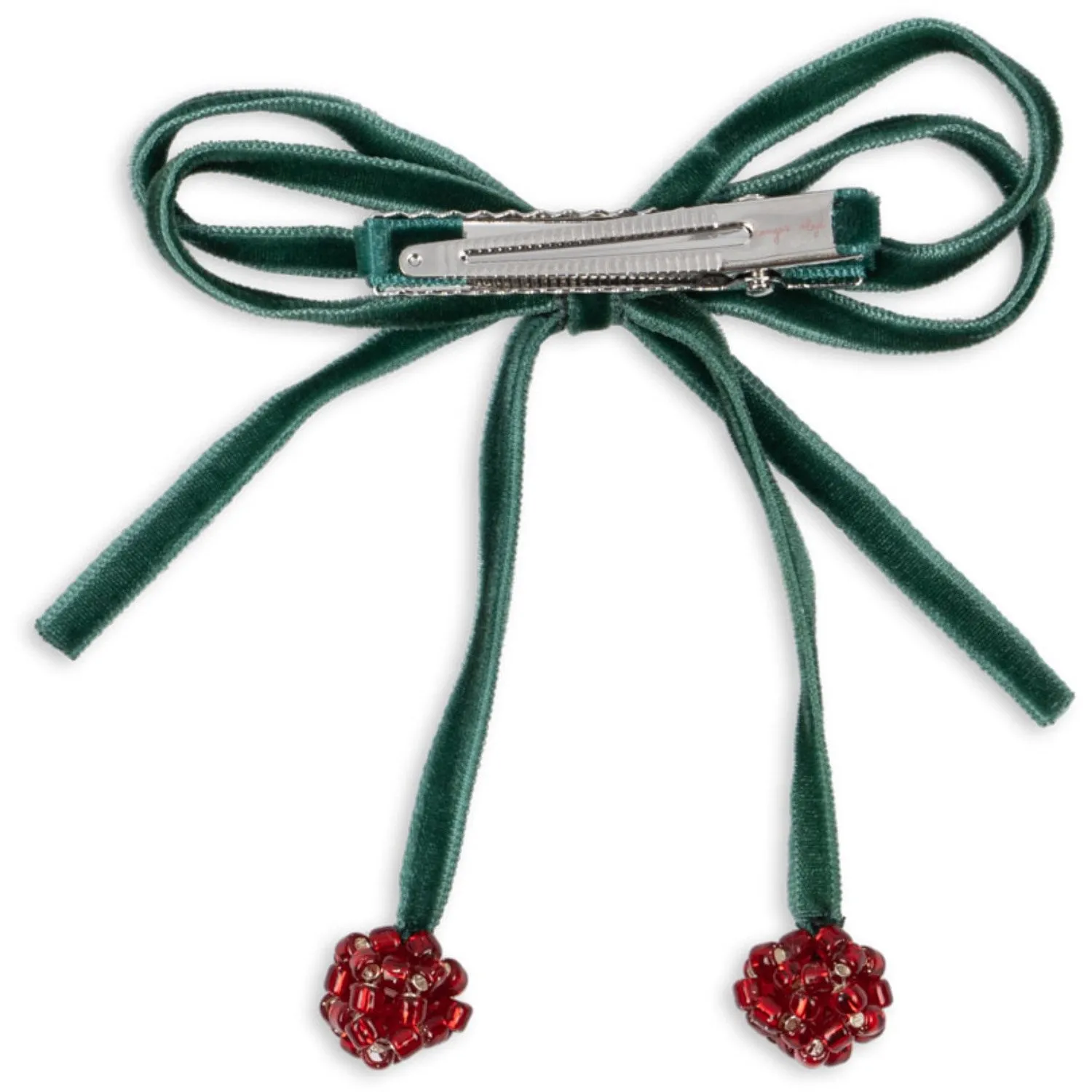 Konges Sl?jd Smoke Pine 2 Pack Cherry Bow Hair Clips