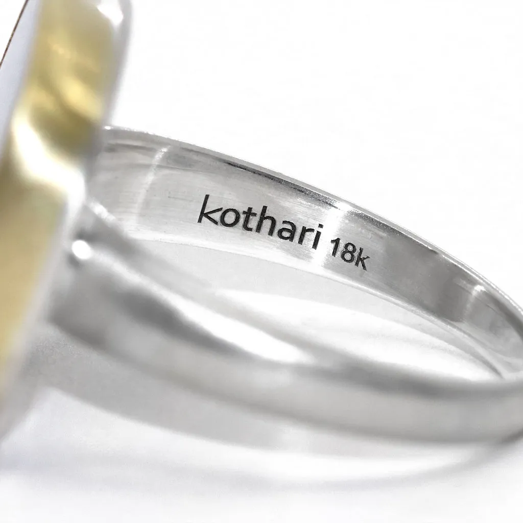Kothari Red Flash Boulder Opal Doublet One of a Kind Ring
