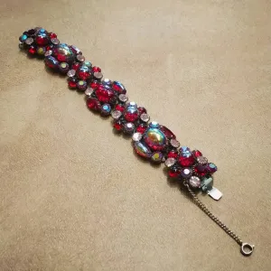 Kramer Red Pink Vintage Bracelet