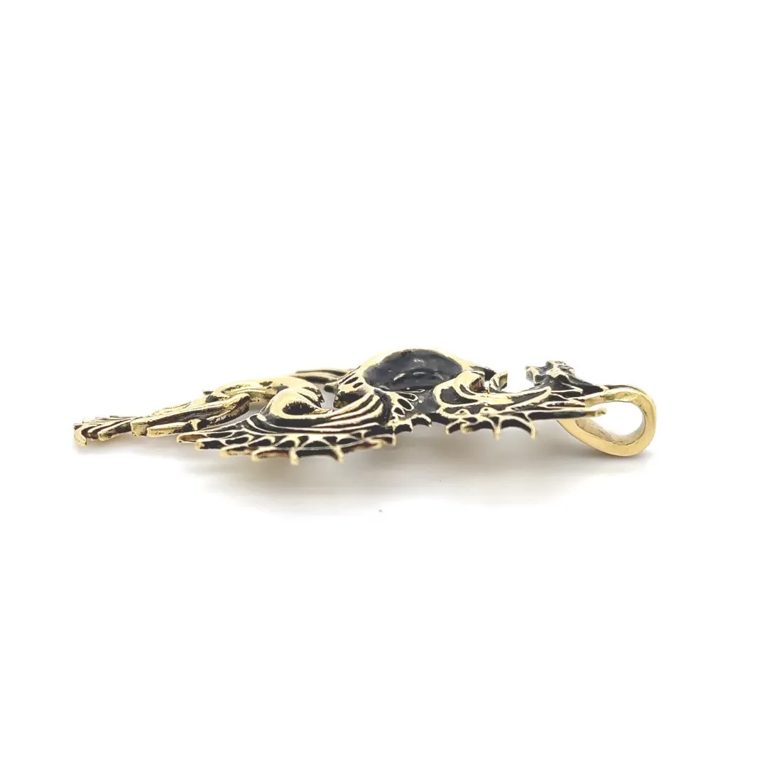 Large Dragon Charm in 18kt Green Gold
