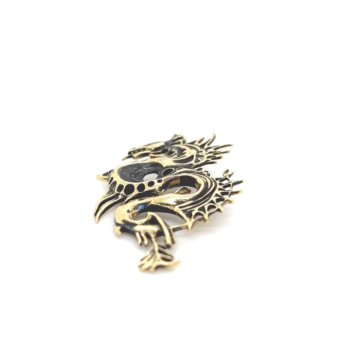 Large Dragon Charm in 18kt Green Gold