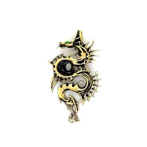 Large Dragon Charm in 18kt Green Gold